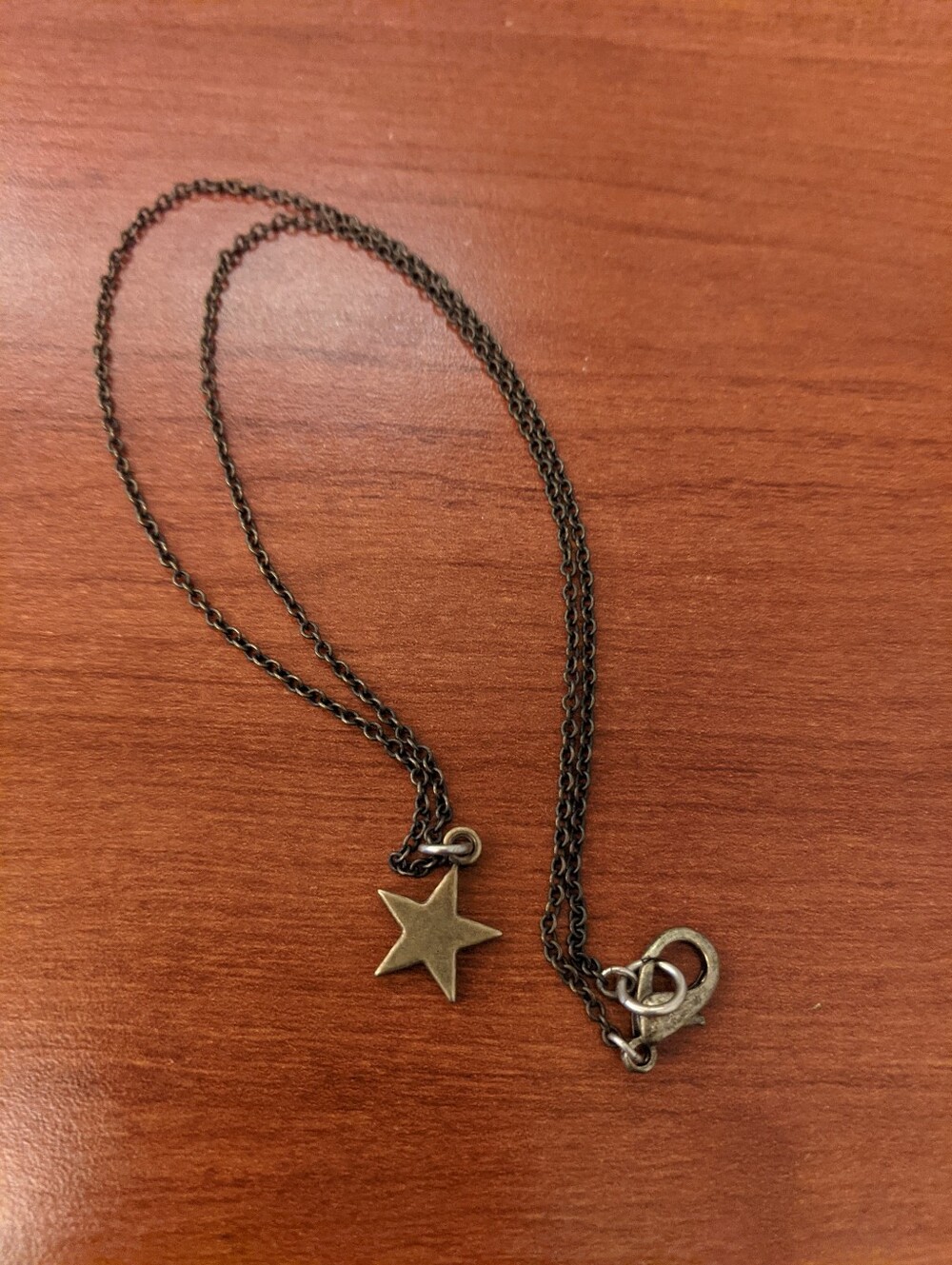 Star necklace.